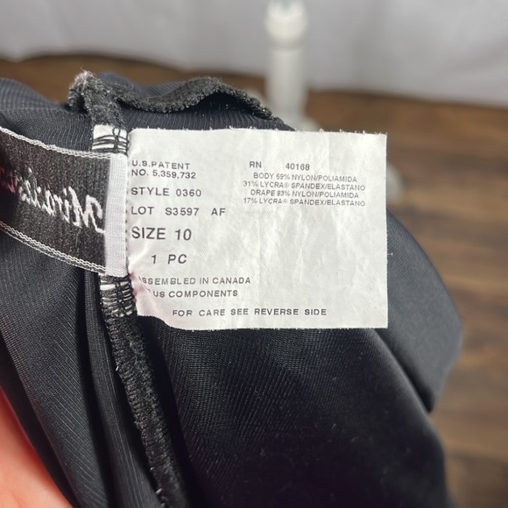 Miraclesuit Black Halter One Piece Swimsuits. Gem